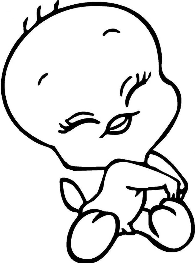 clip art coloring pages tweety bird tweety on looney tunes birds and cartoon art clip coloring pages 