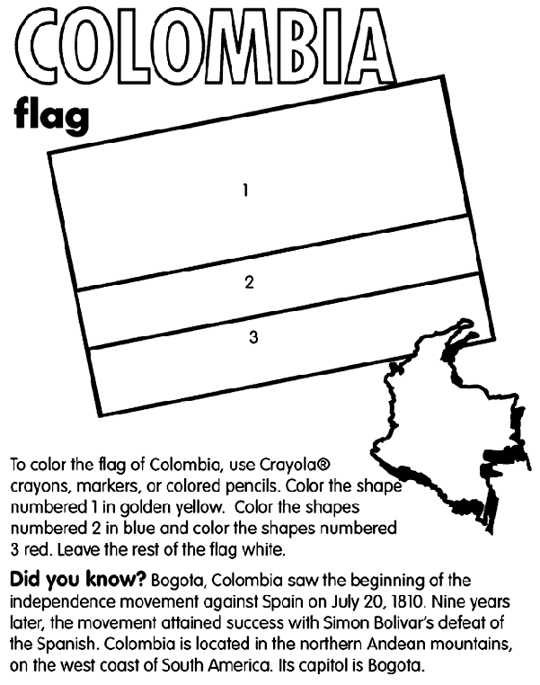 colombia flag coloring page coloring page flag colombia img 6348 page colombia coloring flag 