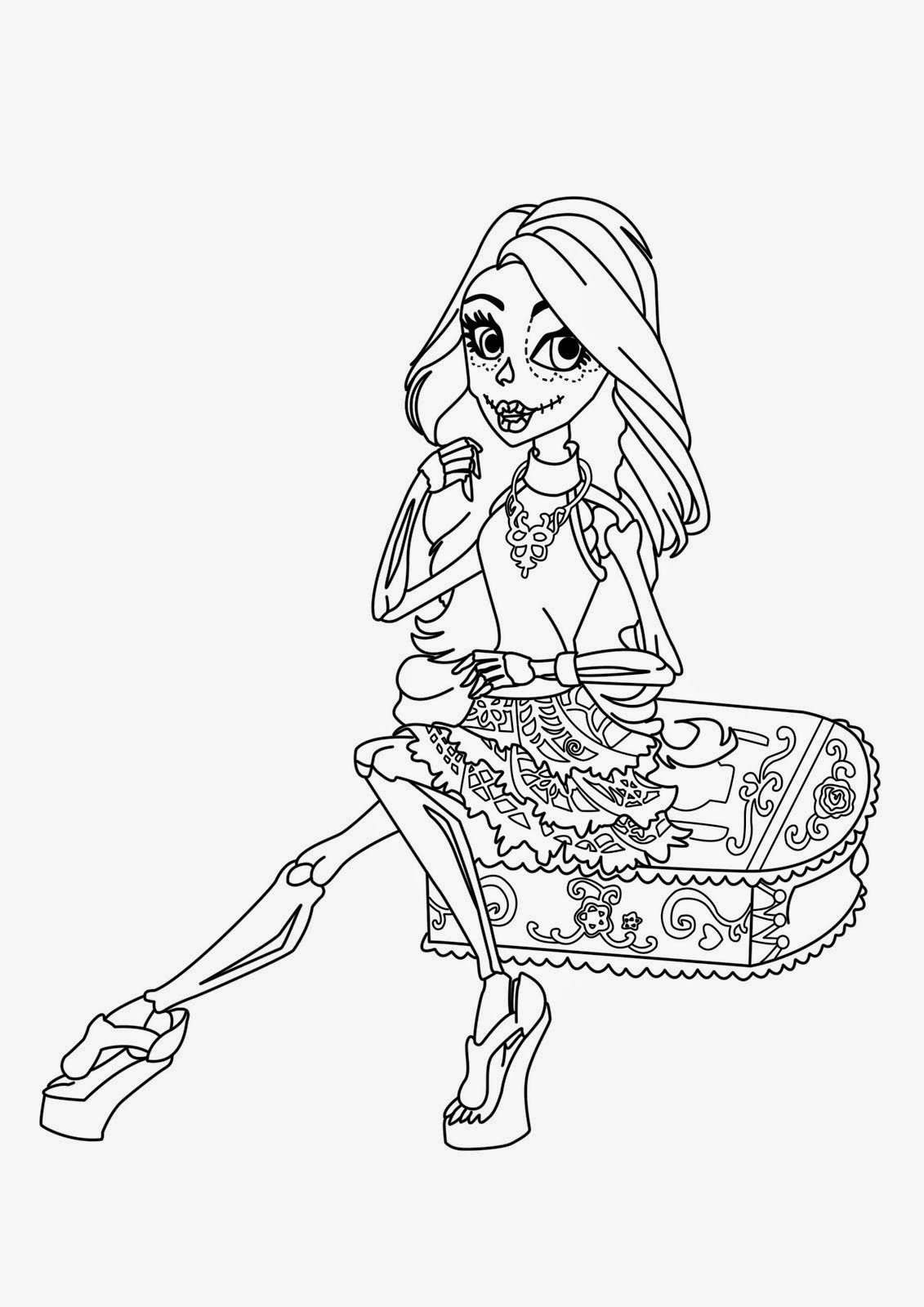 color pages monster high monster high jinafire long coloring pages free printable monster color pages high 