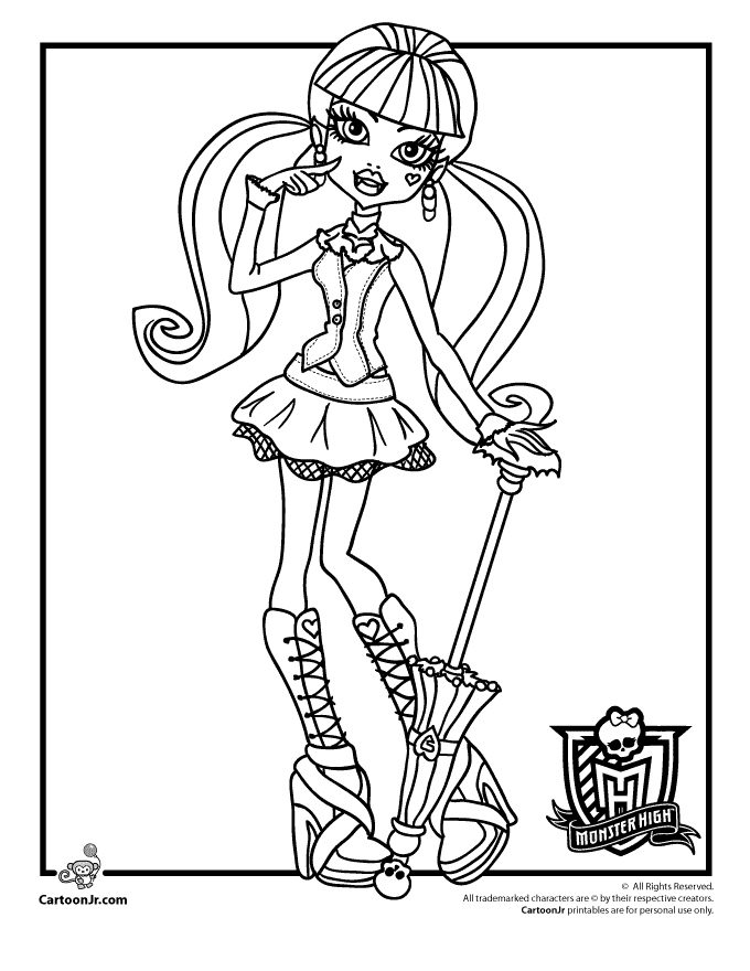 color pages monster high purrsephone meowlody monster high coloring page color high monster pages 