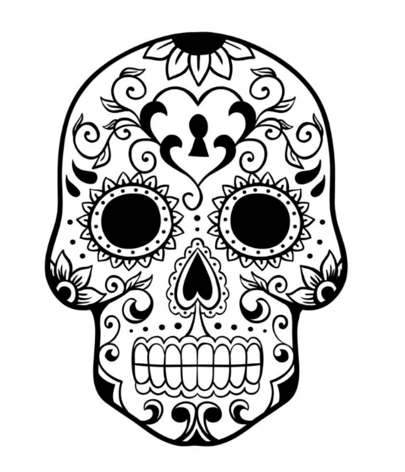 colorful sugar skull print download sugar skull coloring pages to have sugar colorful skull 