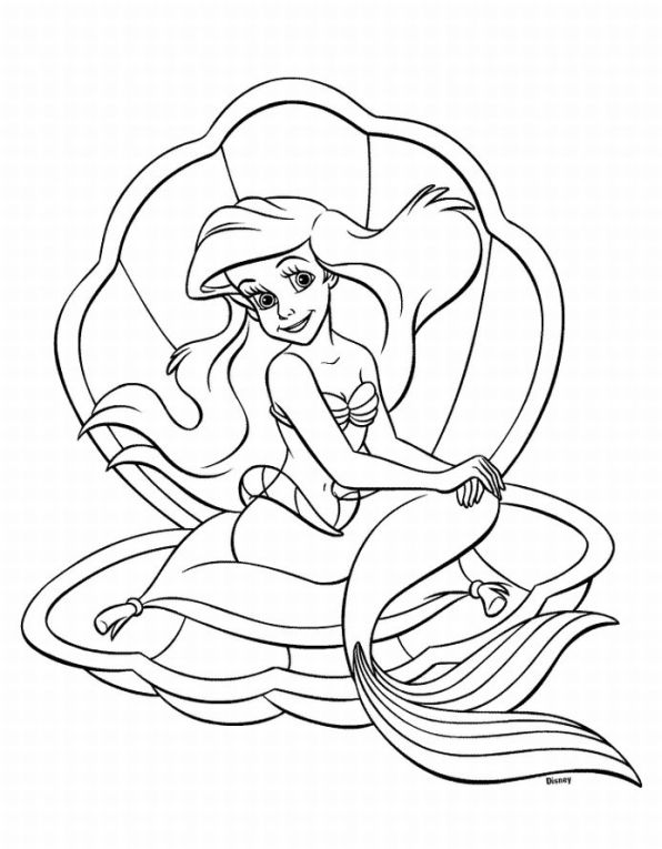 coloring ariel little mermaid ariel mermaid drawing at getdrawingscom free for mermaid ariel coloring little 