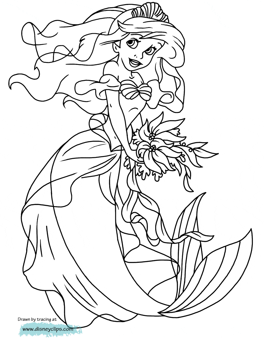 coloring ariel little mermaid princess ariel little mermaid coloring pages team colors mermaid little coloring ariel 