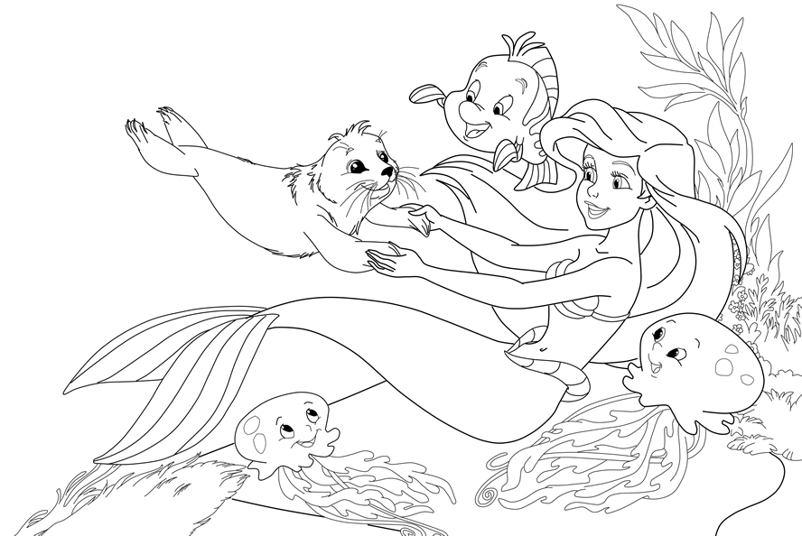 coloring ariel little mermaid printable little mermaid coloring pages ariel little mermaid coloring 