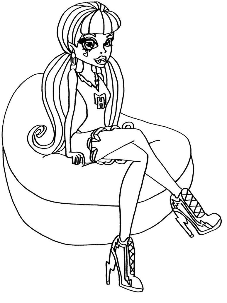 coloring monster high monster high pretty colorea a tus monster high coloring high monster 