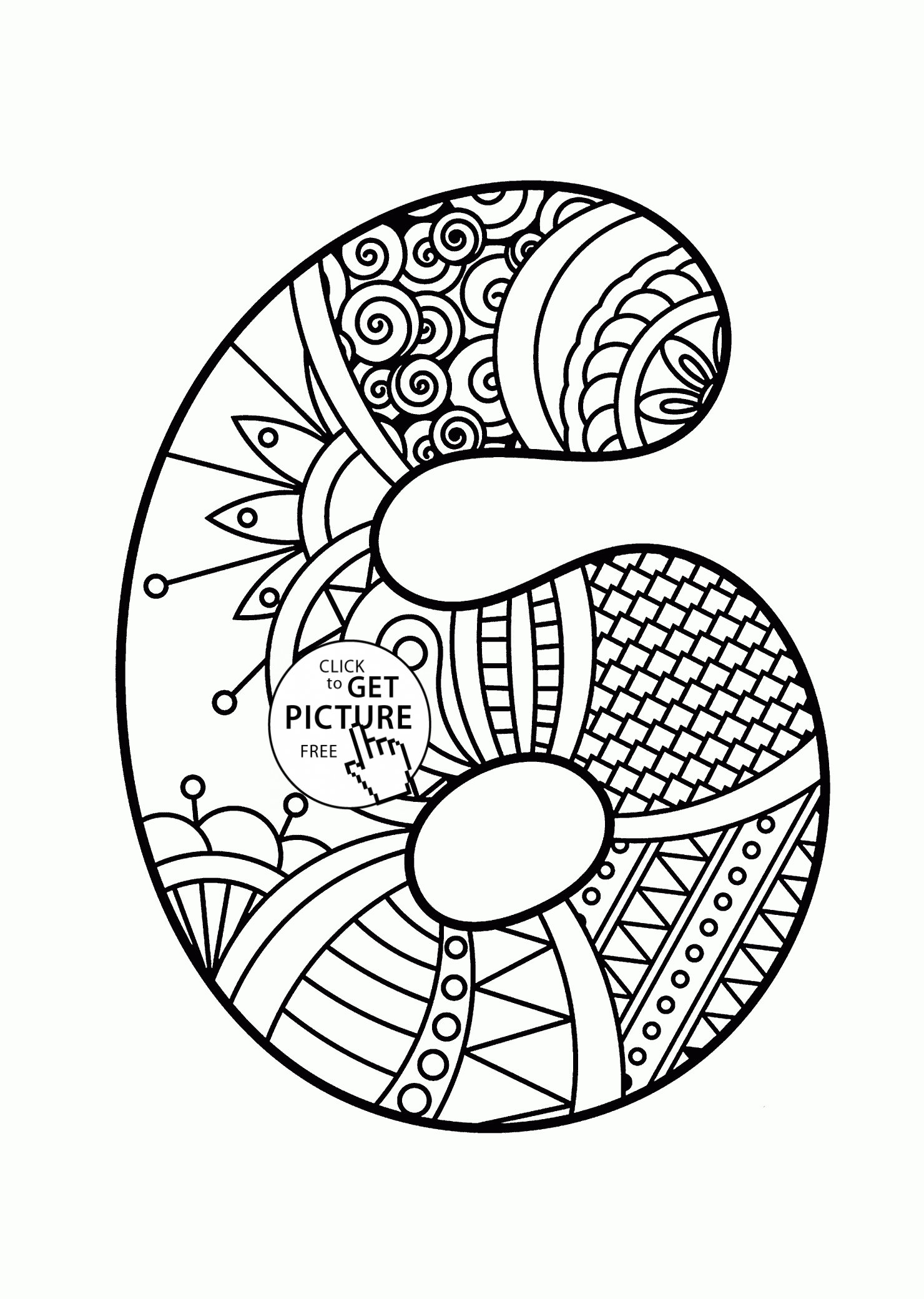 coloring page for 6 6 numbers coloring pages for kids printable free digits for page 6 coloring 