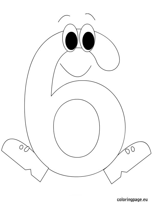 coloring page for 6 number 6 coloring page getcoloringpagescom page for 6 coloring 