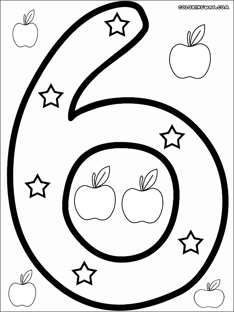 coloring page for 6 number coloring pages mr printables coloring page 6 for 