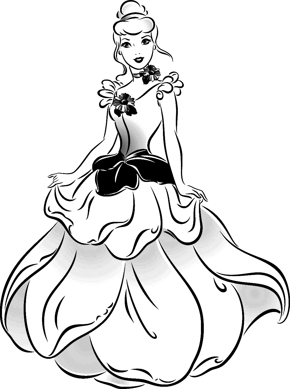 coloring page for kids cinderella39s beauty book x kids coloring page for 