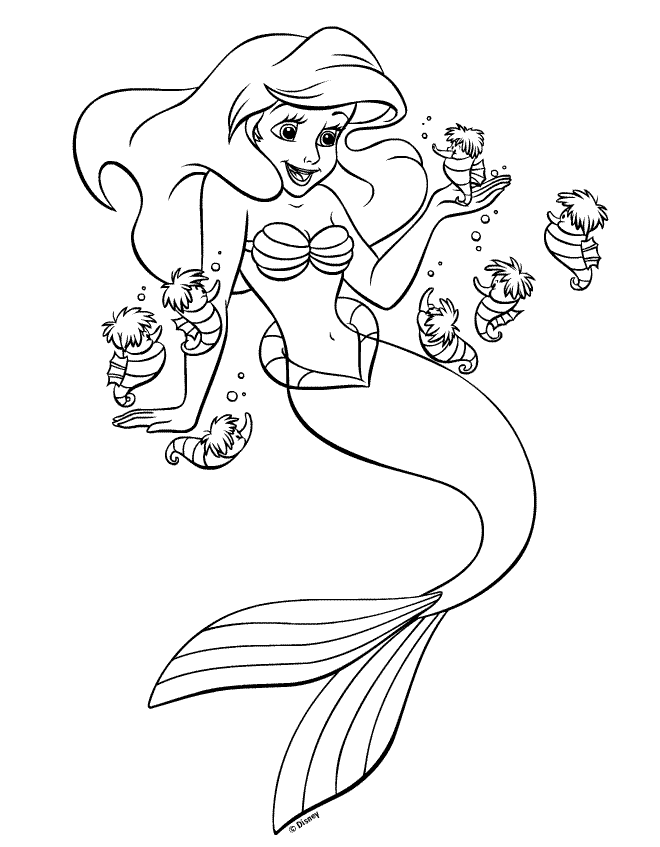 coloring page mermaid mermaid coloring pages free for kids gtgt disney coloring pages coloring mermaid page 