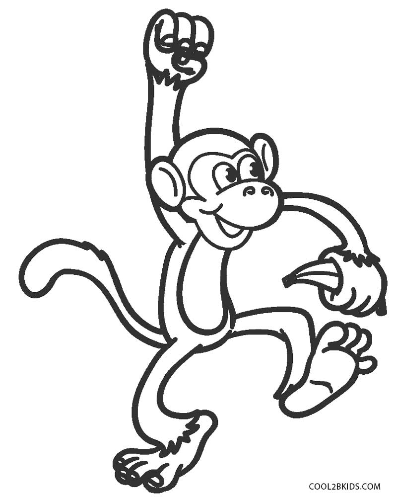 coloring page monkey free printable monkey coloring pages for kids cool2bkids coloring monkey page 1 2