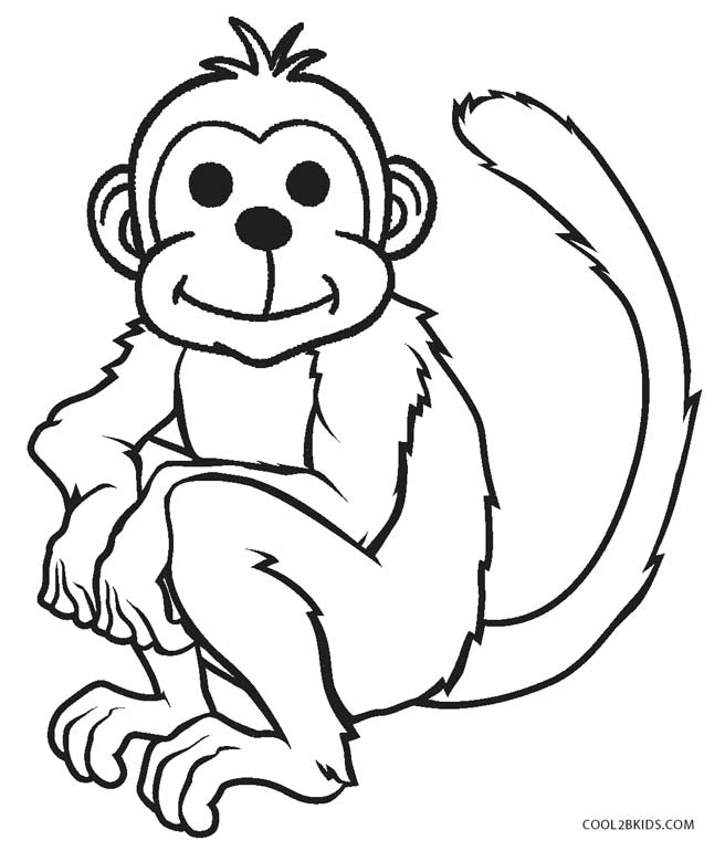 coloring page monkey free printable monkey coloring pages for kids monkey coloring page 
