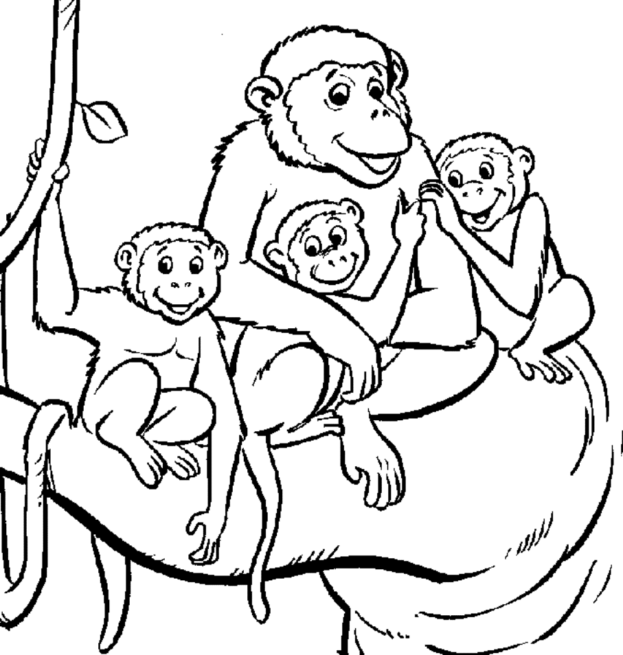 coloring page monkey monkey coloring pages getcoloringpagescom page monkey coloring 