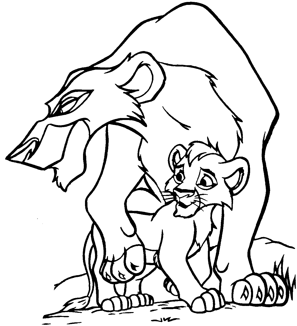 coloring page of a lion colour drawing free wallpaper disney cartoon the lion of lion coloring a page 