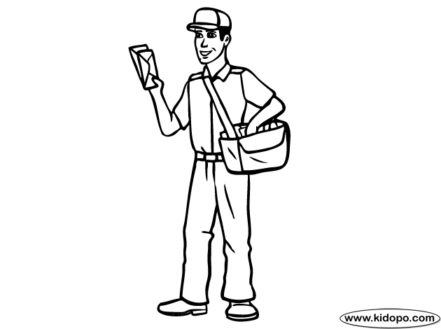 coloring page of a man postman coloring page coloring page a man of 