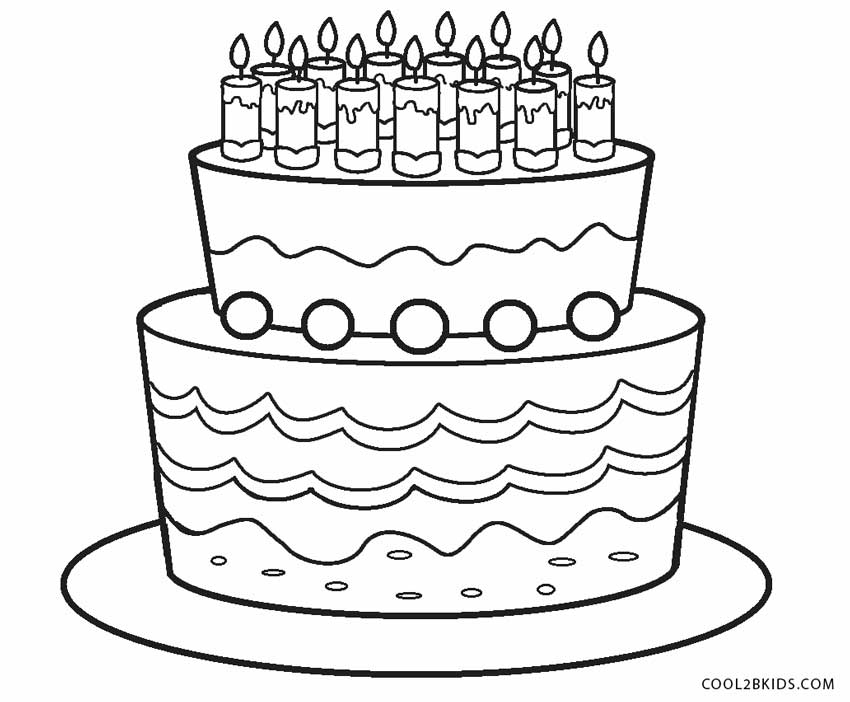 coloring pages birthday cake free printable birthday cake coloring pages for kids birthday coloring cake pages 