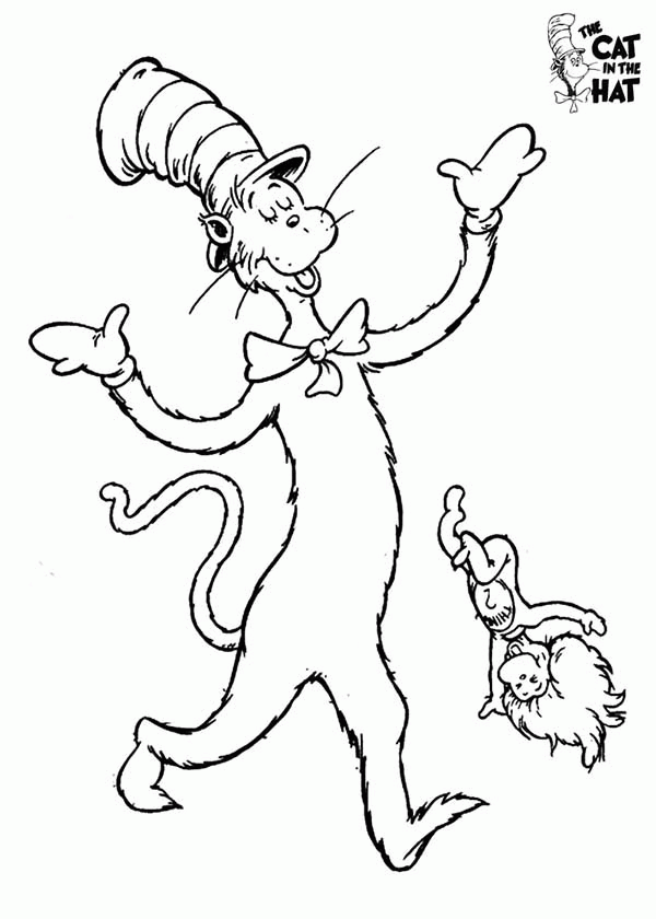 coloring pages cat in the hat dr seuss christmas coloring pages coloring home cat the coloring in hat pages 