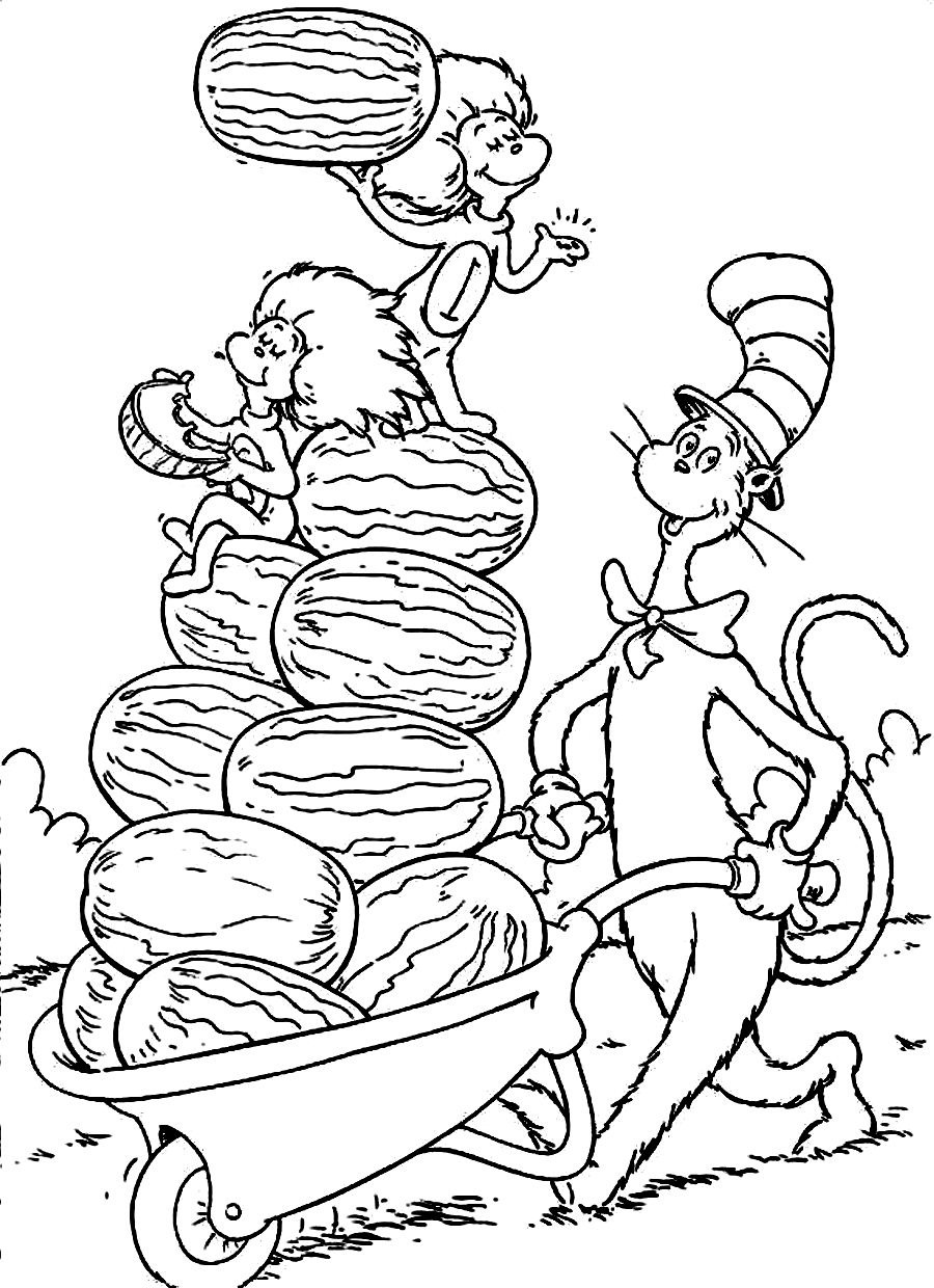 coloring pages cat in the hat free printable cat in the hat coloring pages for kids coloring hat pages in the cat 