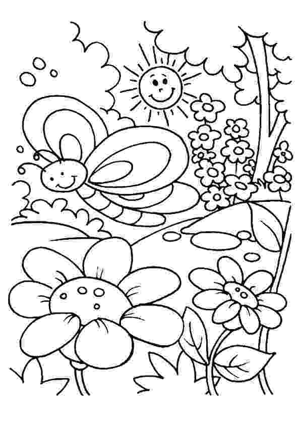 coloring pages for spring spring season drawing at getdrawingscom free for for spring pages coloring 