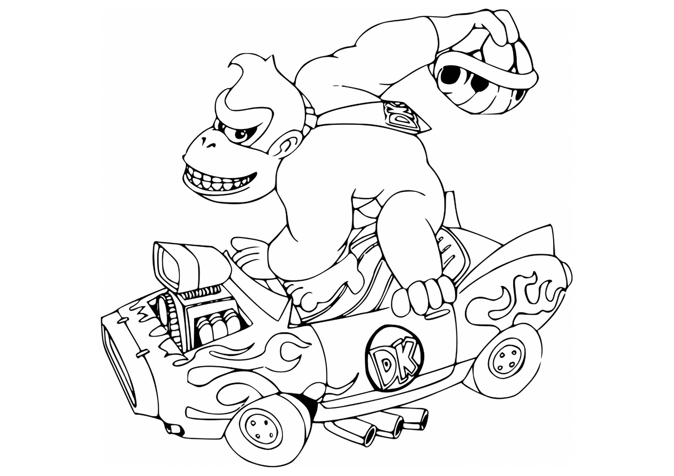 coloring pages mario kart favour in fun mario kart colouring pages mario coloring kart pages 