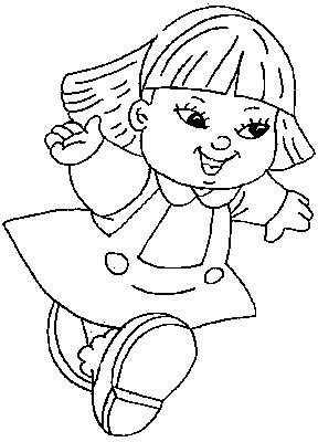 coloring pages of a girl kids coloring pages quotlittle girl runs fastquot gtgt disney a of girl pages coloring 