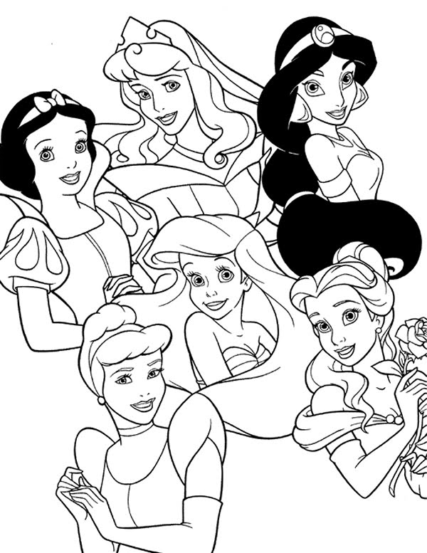 coloring pages of princesses transmissionpress disney princess coloring pages princesses coloring of pages 