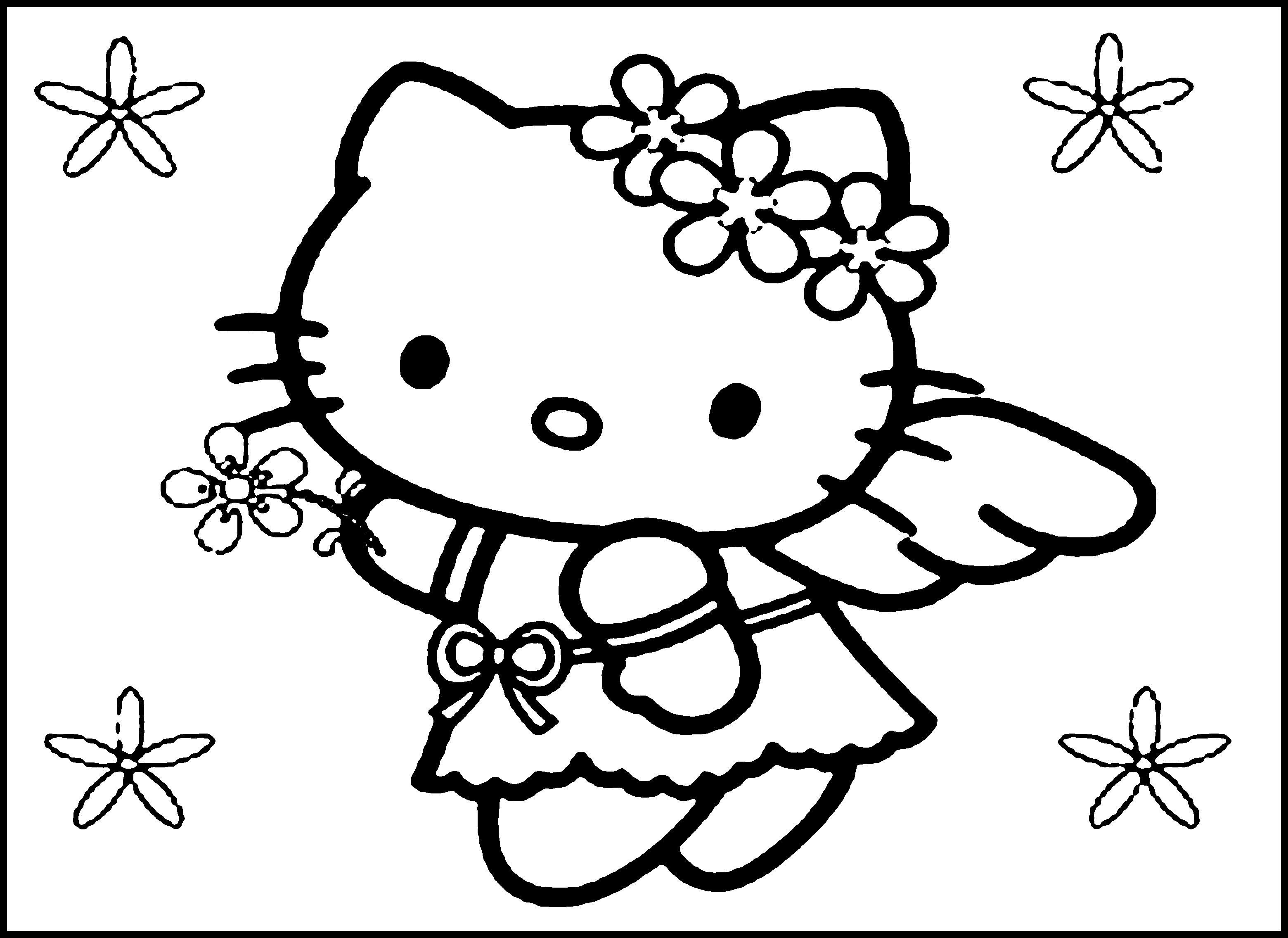 coloring pages to print of hello kitty cute coloring page team colors to of print coloring kitty hello pages 