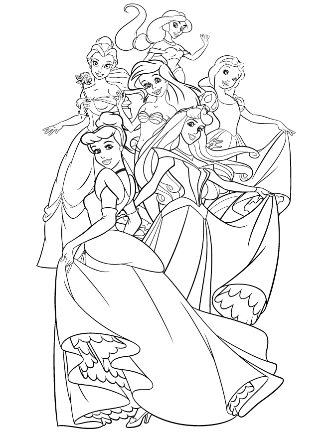 coloring pictures of princesses princess coloring pages team colors of pictures coloring princesses 