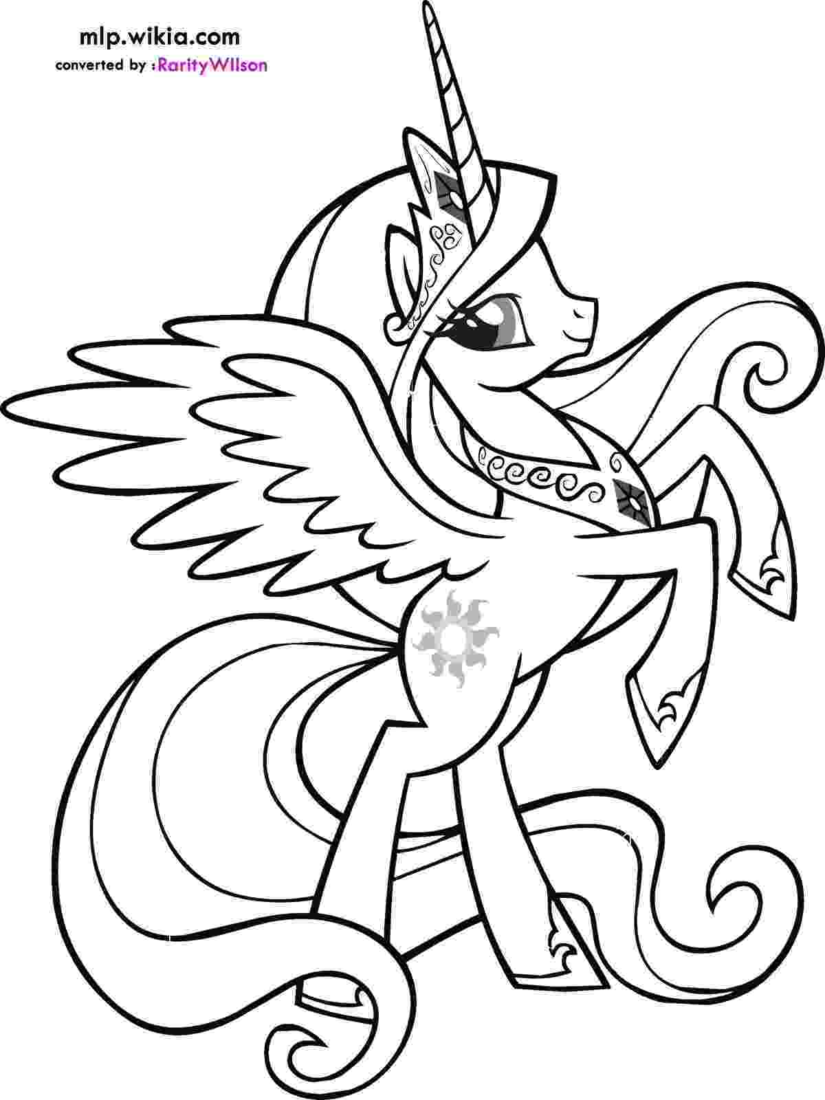 coloring pony my little pony princess celestia coloring pages minister pony coloring 