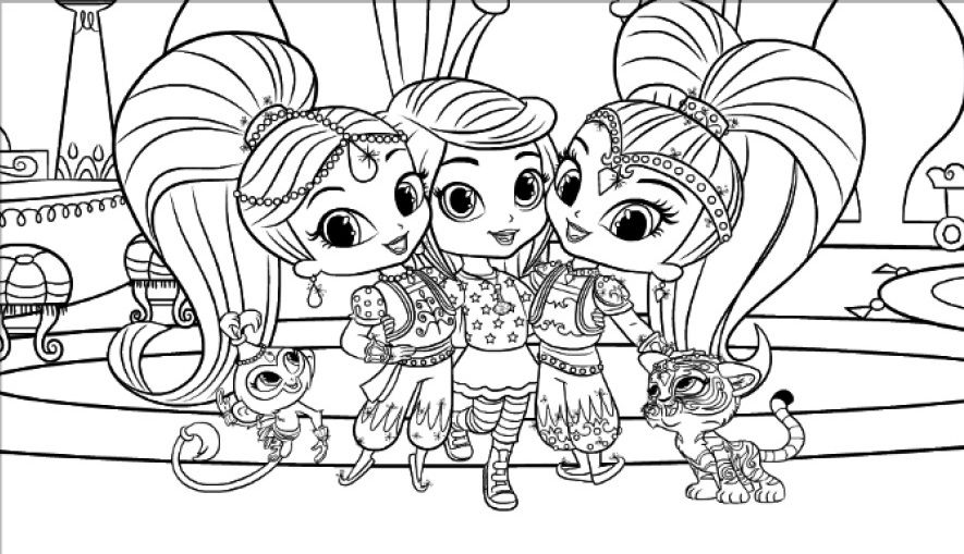 coloring shimmer and shine pin by jennfer robinson on color pages coloring pages coloring and shine shimmer 