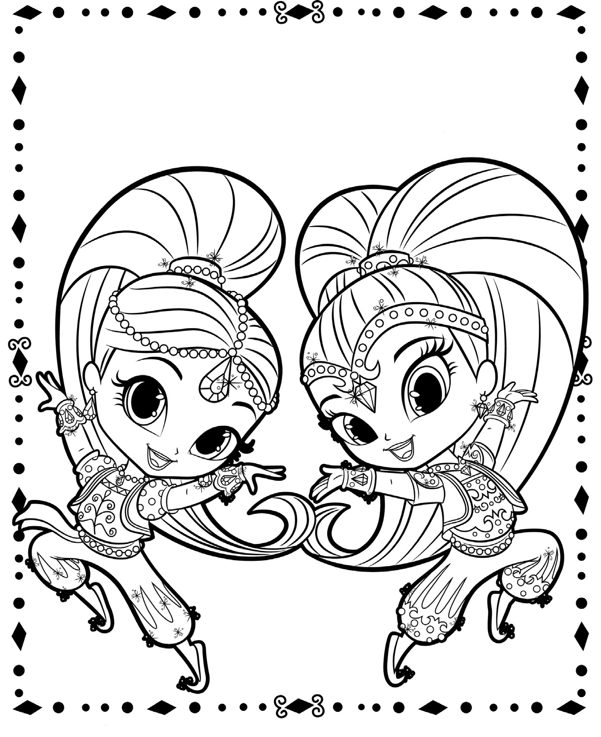 coloring shimmer and shine shimmer and shine coloring pages of 2017 shimmer coloring shine and 