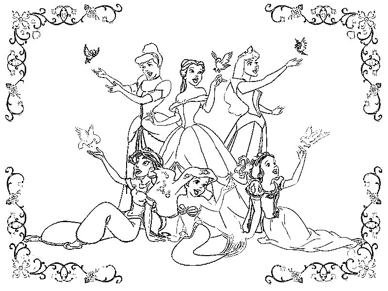 colouring pages for disney princesses image for disney princess coloring online disney for colouring princesses pages disney 