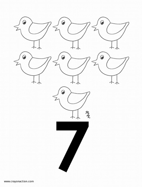 colouring picture of number 7 7 numbers coloring pages for kids printable free digits number picture 7 colouring of 