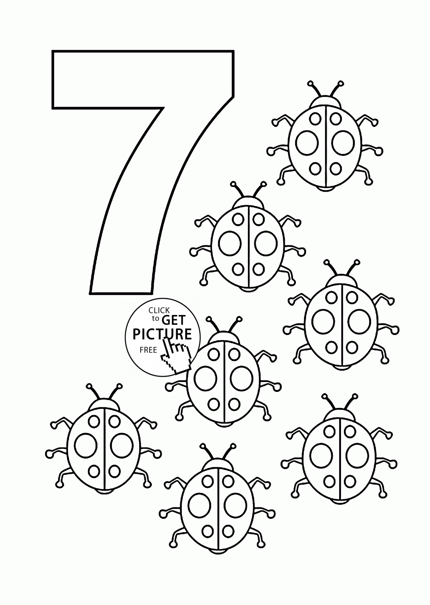 colouring picture of number 7 color the number 7 coloring page twisty noodle of picture number colouring 7 