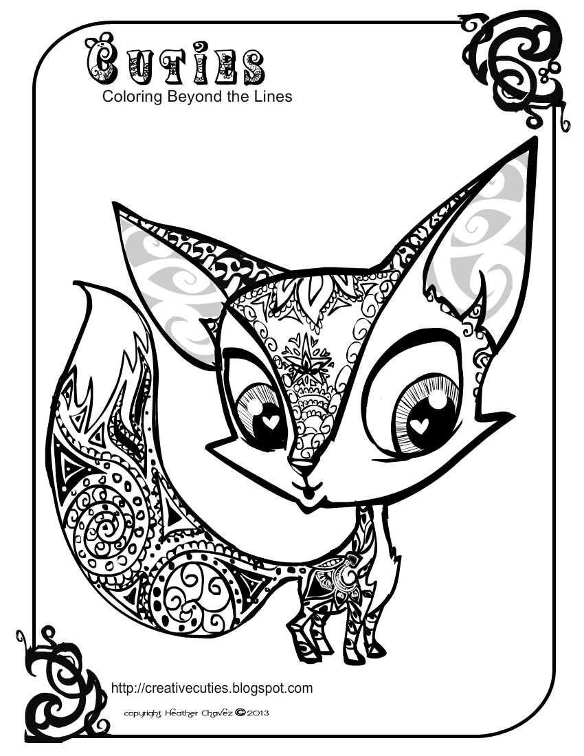 colouring sheets animals quirky artist loft 39cuties39 free animal coloring pages animals sheets colouring 