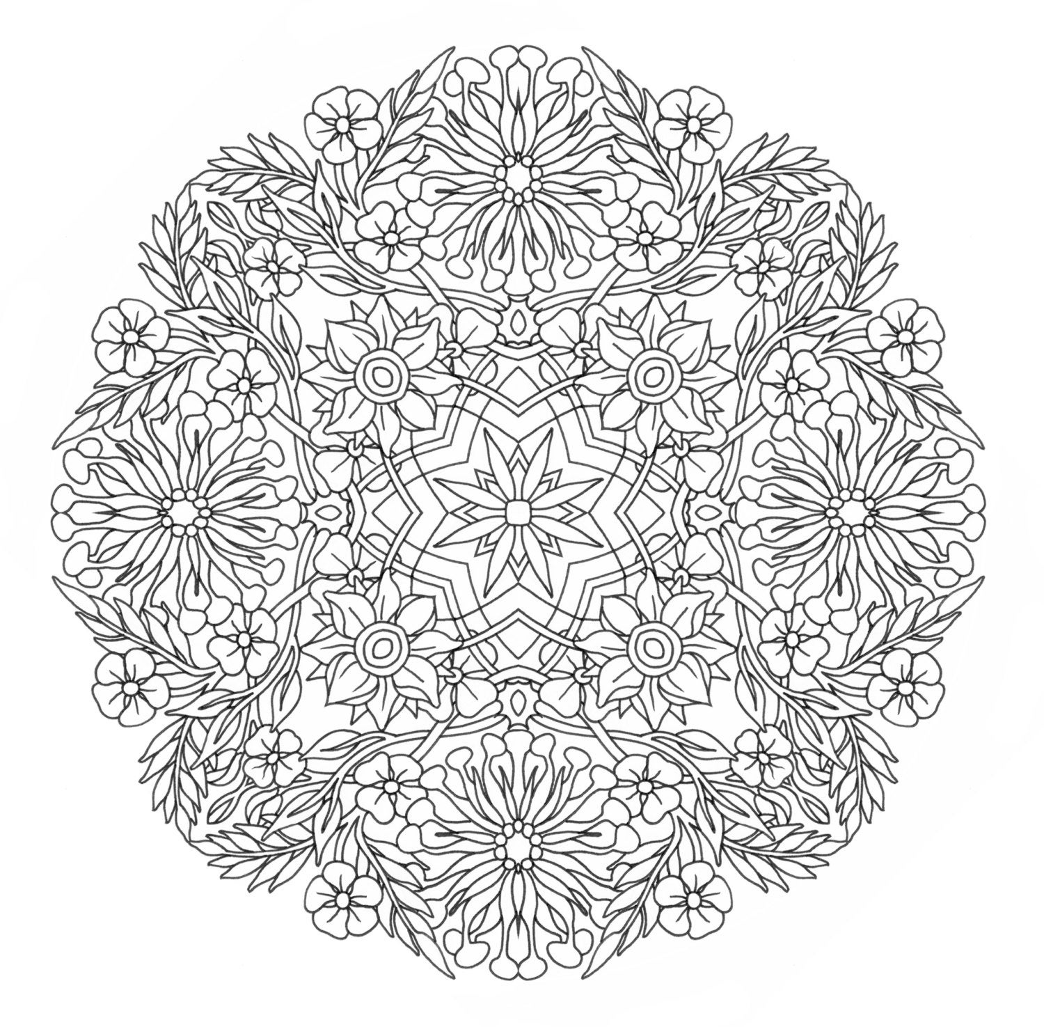 complicated coloring sheets Καλειδοσκόπιο mandala sheets coloring complicated 