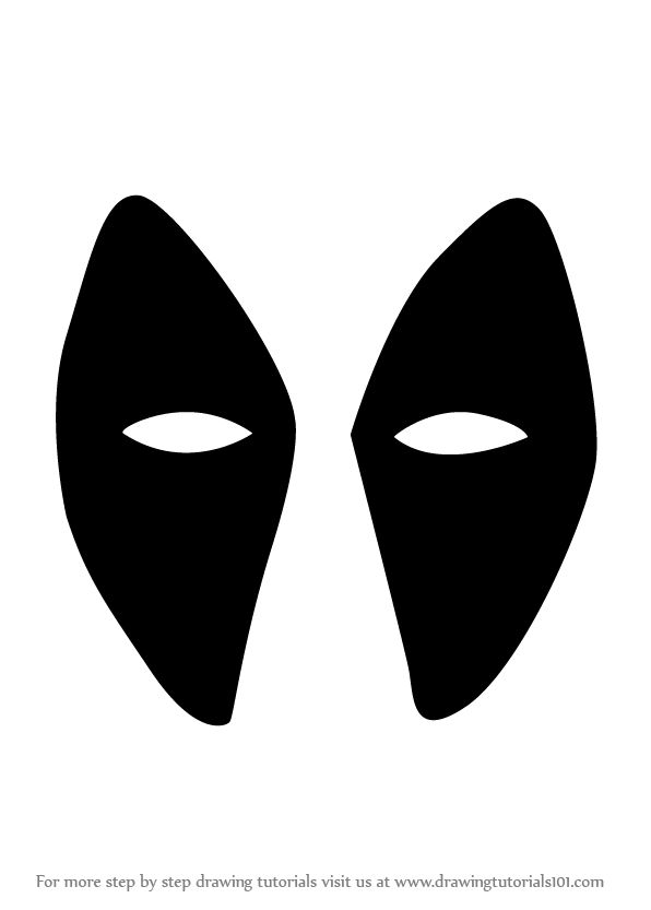 deadpool mask template learn how to draw deadpool mask deadpool step by step deadpool mask template 