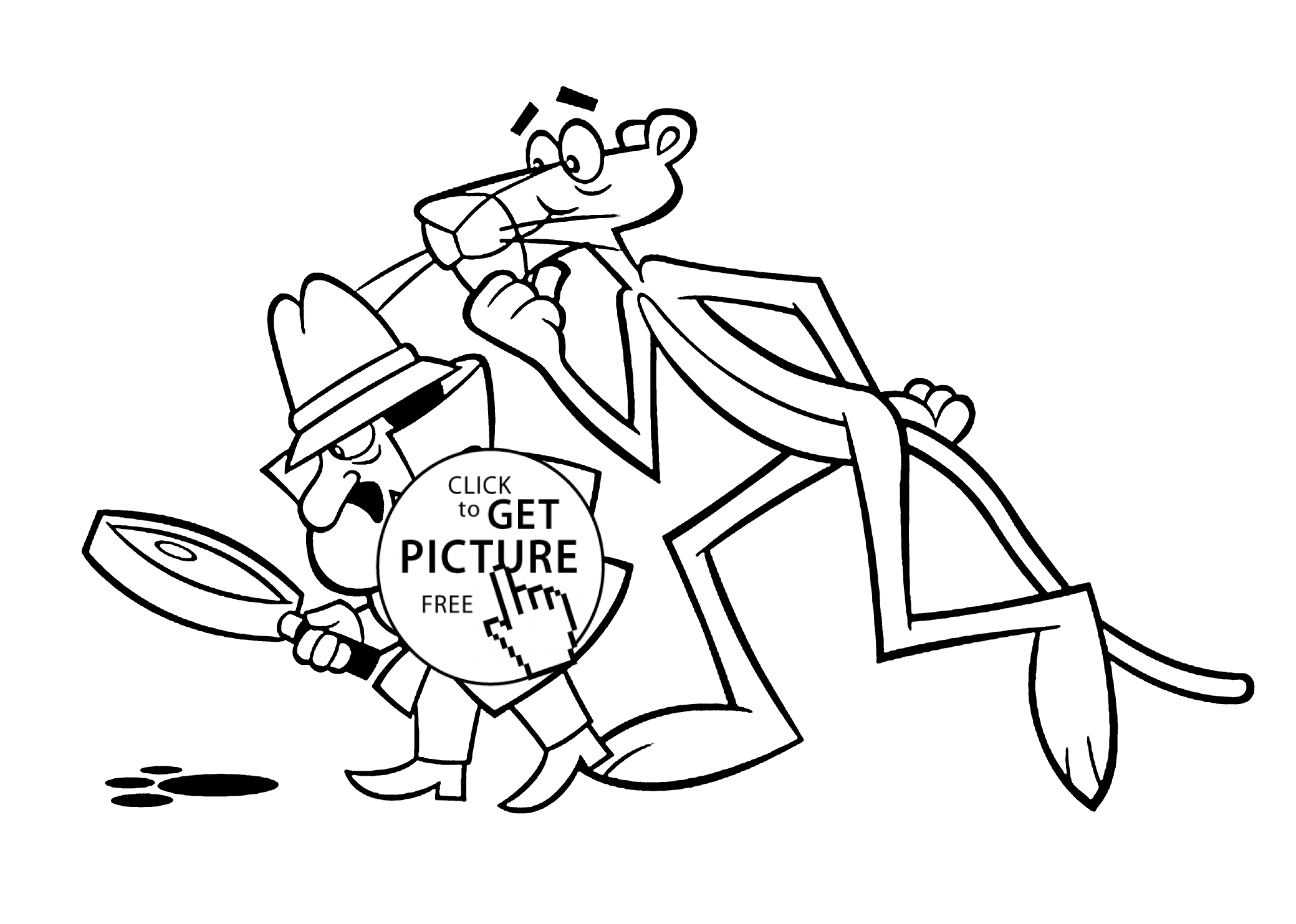 detective coloring pages pink panther and detective coloring pages for kids detective pages coloring 