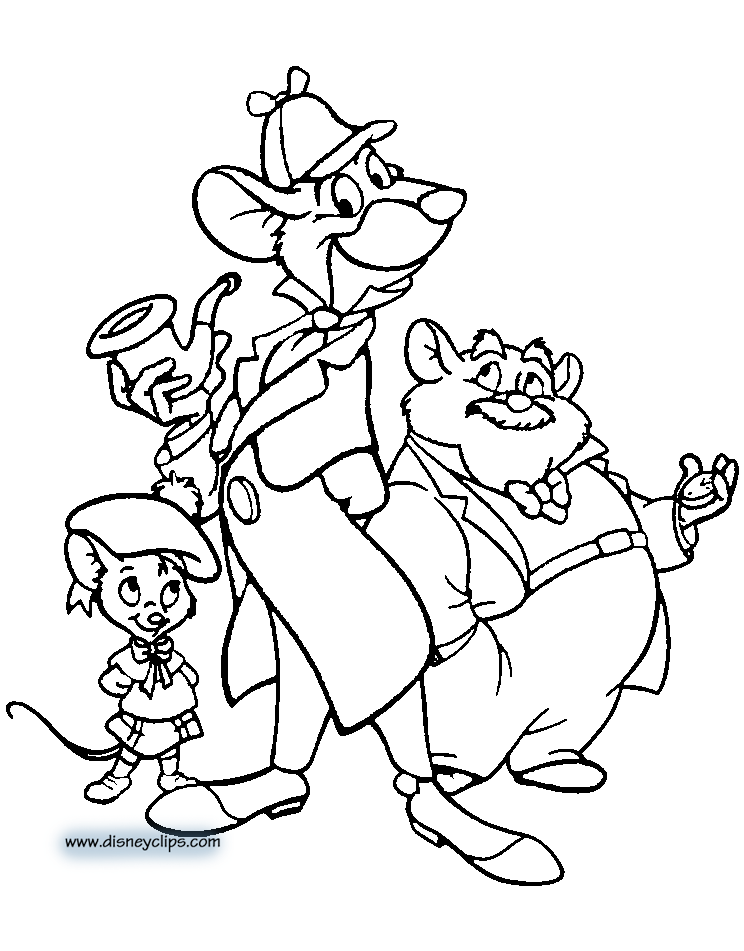 detective coloring pages the great mouse detective coloring pages disneyclipscom detective coloring pages 
