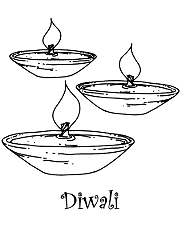 diya pictures to colour diwali diya coloring page sketch coloring page to colour diya pictures 