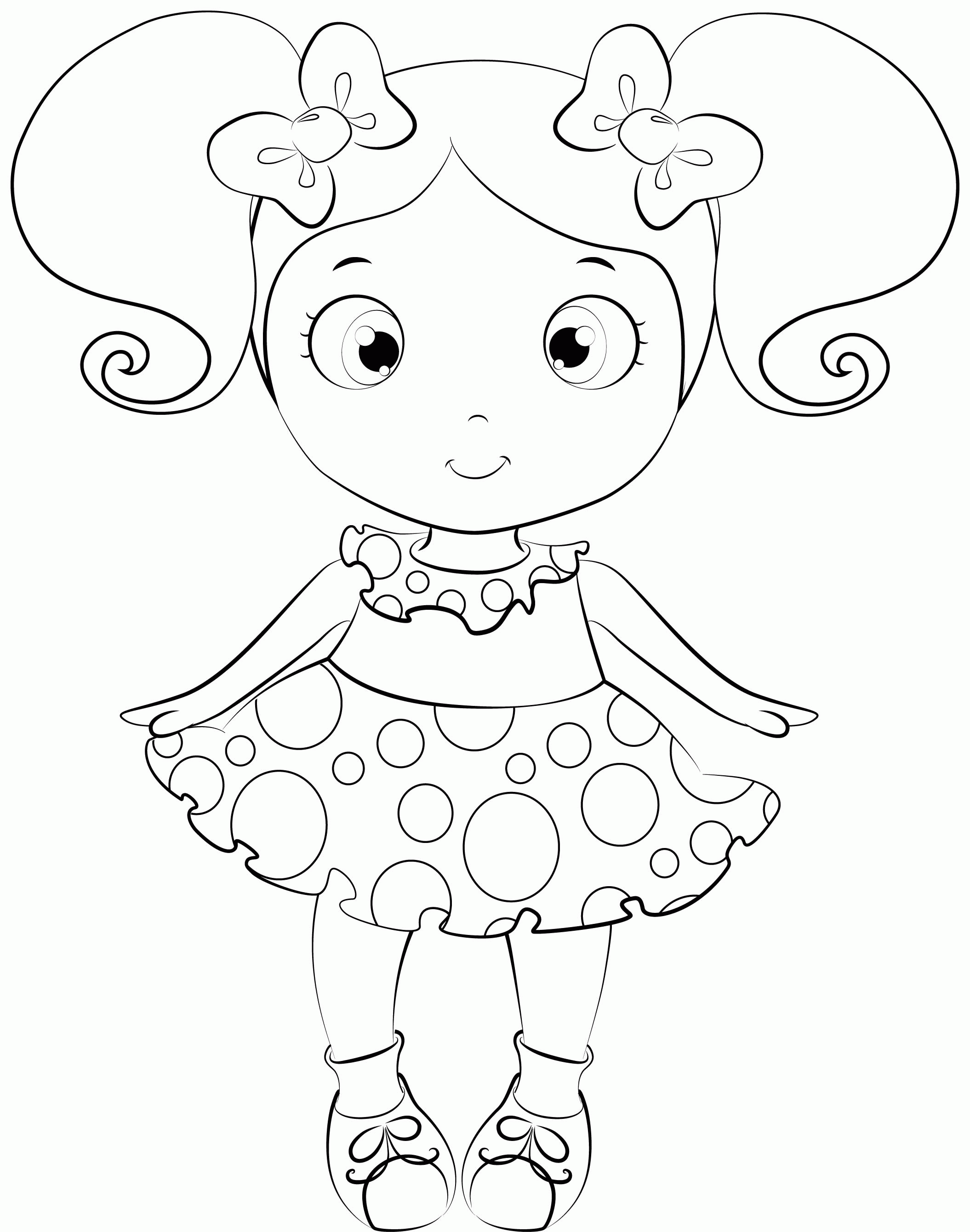 doll coloring page doll coloring pages getcoloringpagescom doll page coloring 