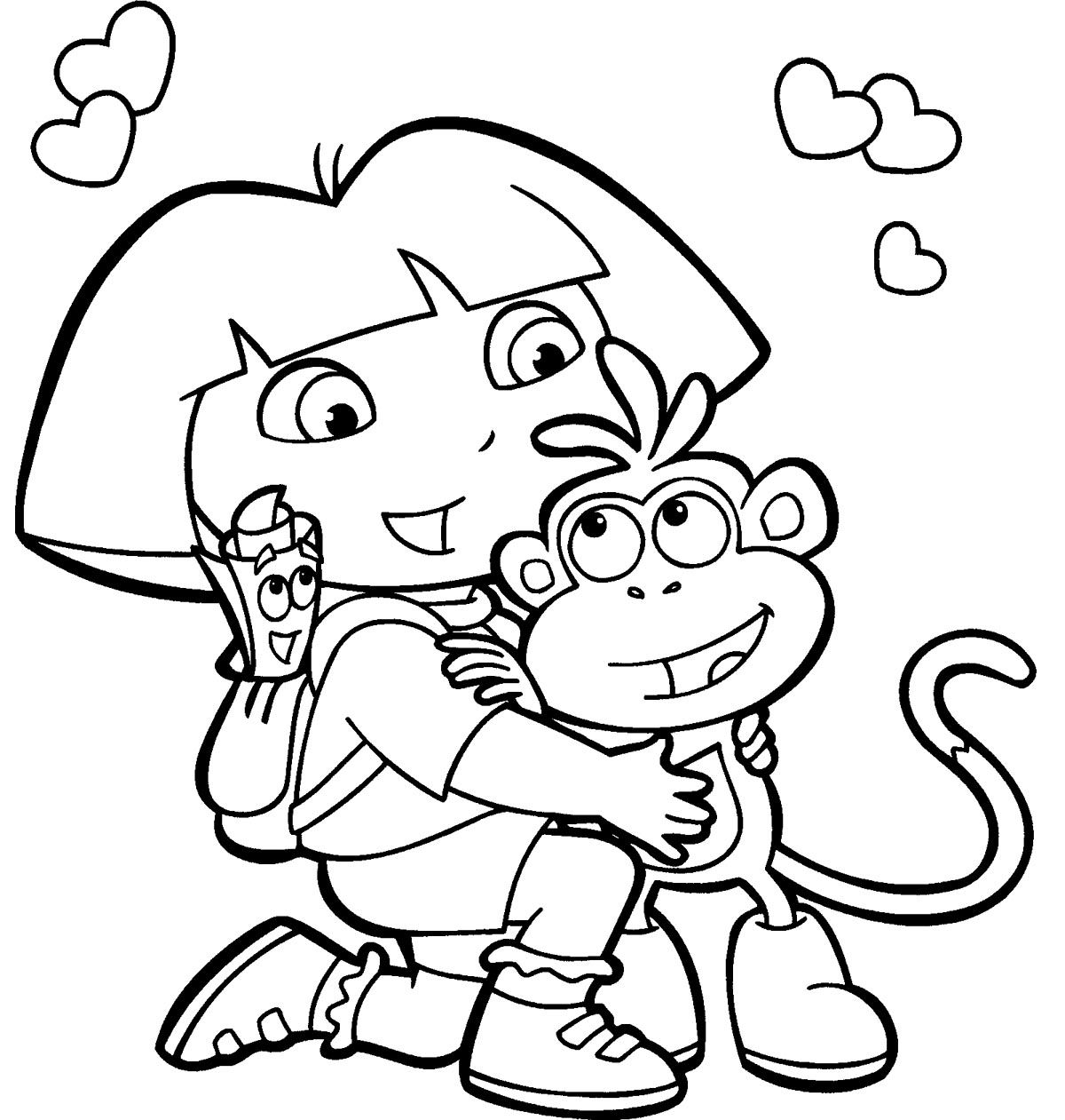 dora printable coloring pages free dora colouring sheets pdf printable dora and friends free dora pages printable coloring 