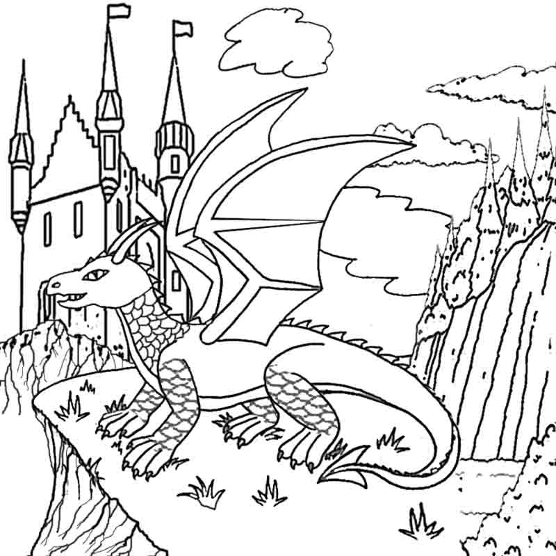 dragon coloring page printable dragon coloring pages for kids cool2bkids coloring dragon page 1 1