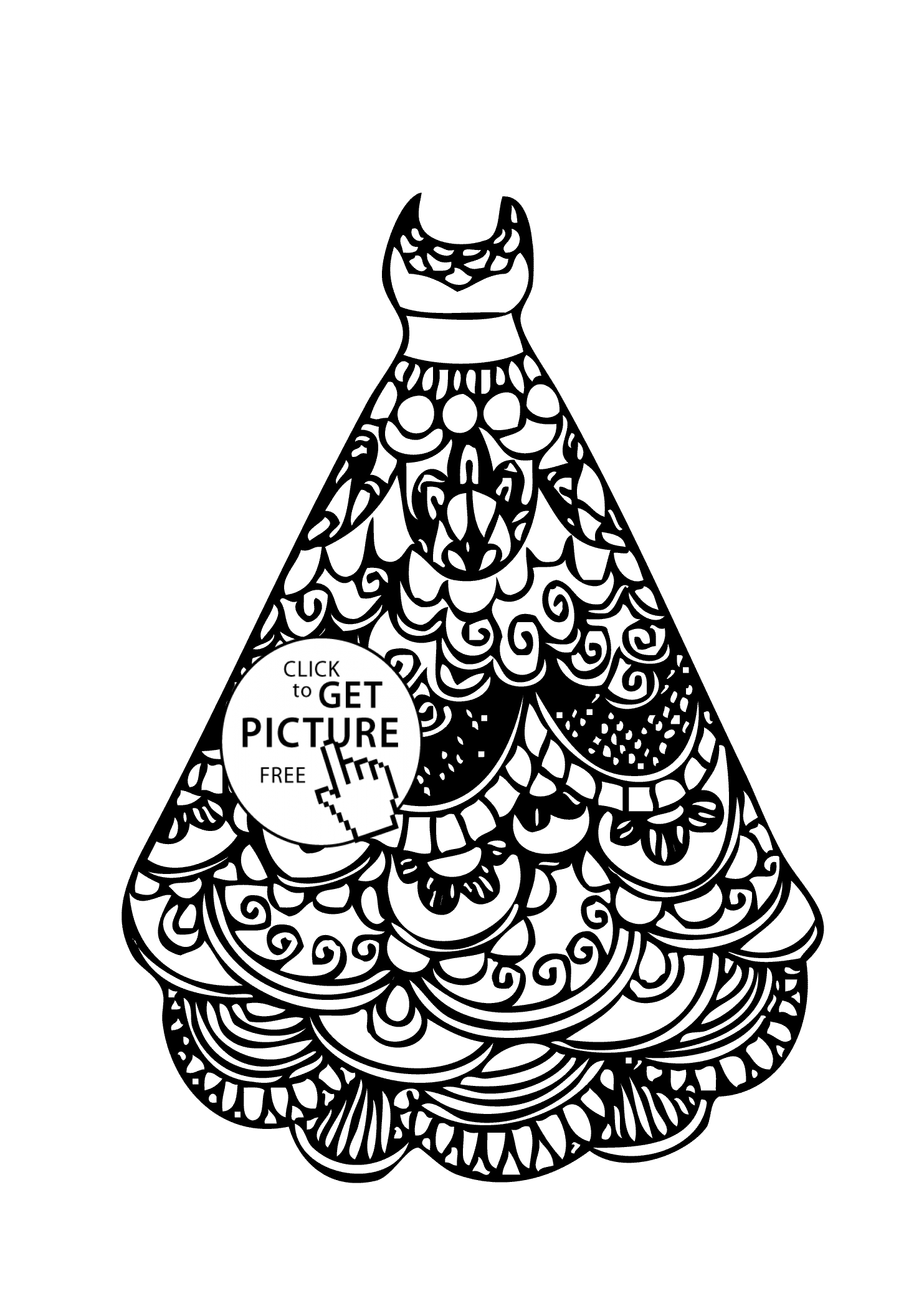 dress coloring pages to print beautiful dress is a part of our huge collection of print pages dress to coloring 