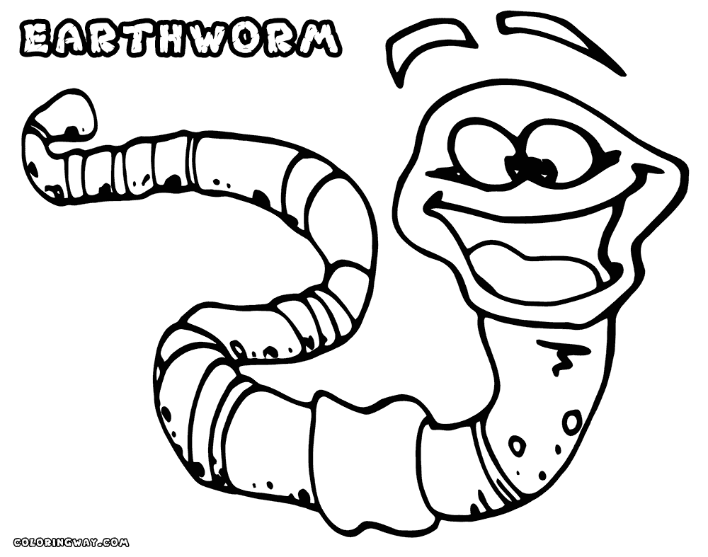 earthworm color worm coloring pages coloring pages to download and print earthworm color 