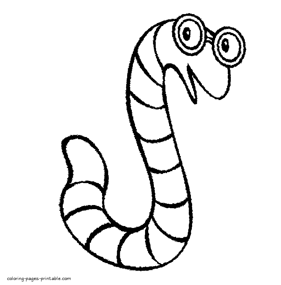 earthworm color worm coloring pages earthworm color 