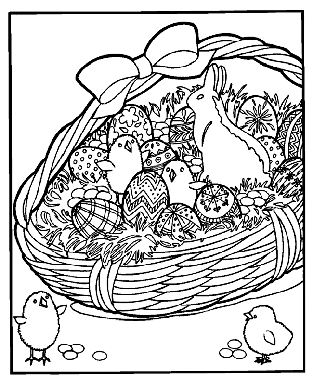 easter basket coloring pages free online coloring pages thecolor pages basket easter coloring 