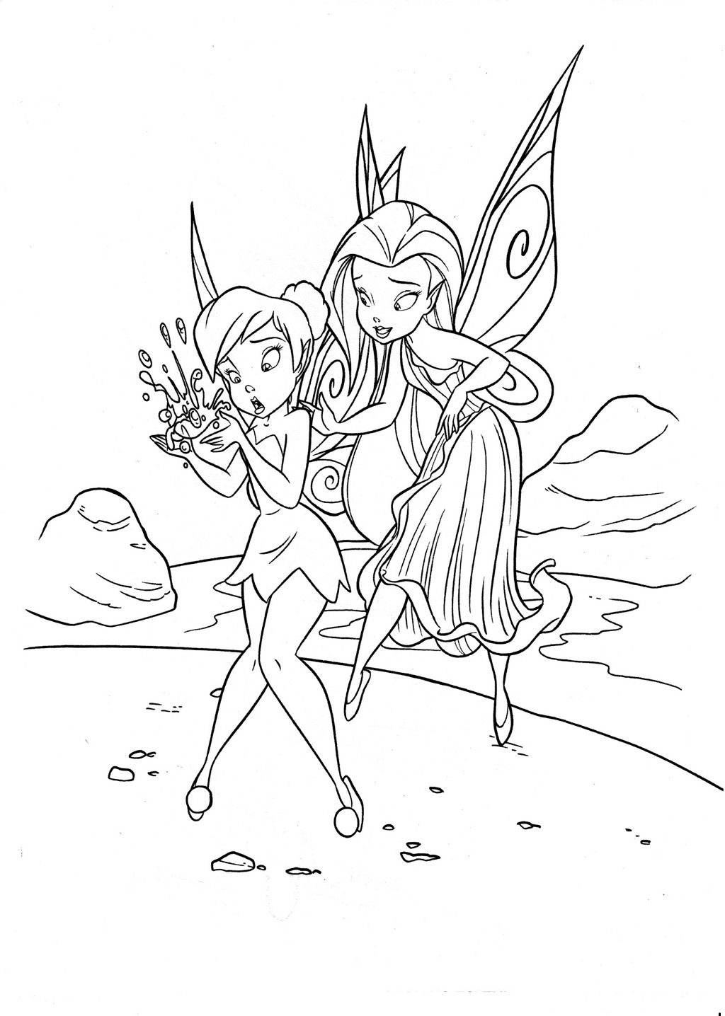fairy coloring page winking fairy coloring page free printable coloring pages fairy coloring page 