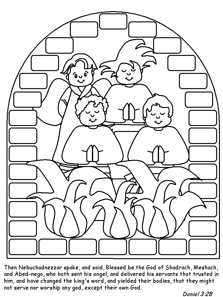 fiery furnace coloring page shadrach meshach and abednego coloring page sma2 bible fiery furnace coloring page 