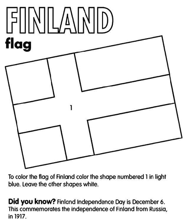 finland flag coloring page finland39s flag itsenäisyyspäivä finland flag finland page flag finland coloring 